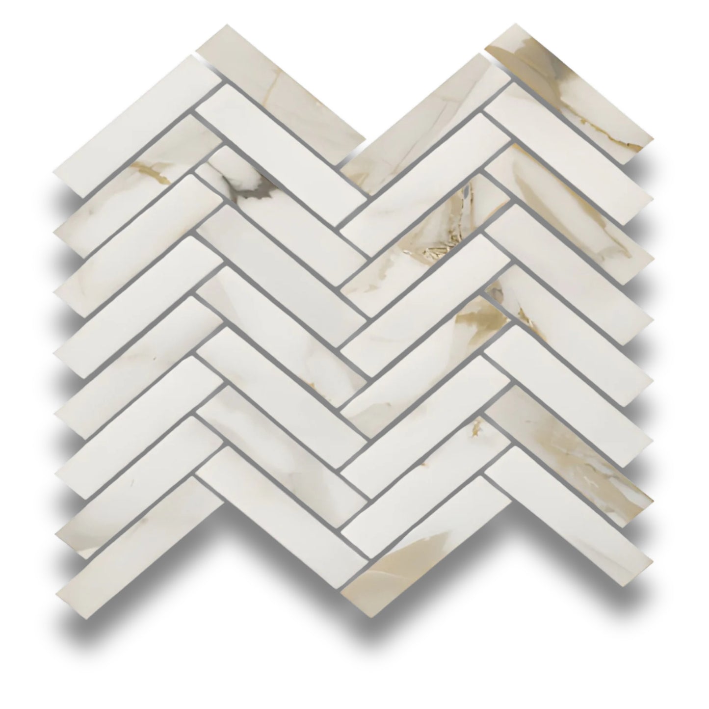 Calacutta Oro Herringbone Matt 23x98mm