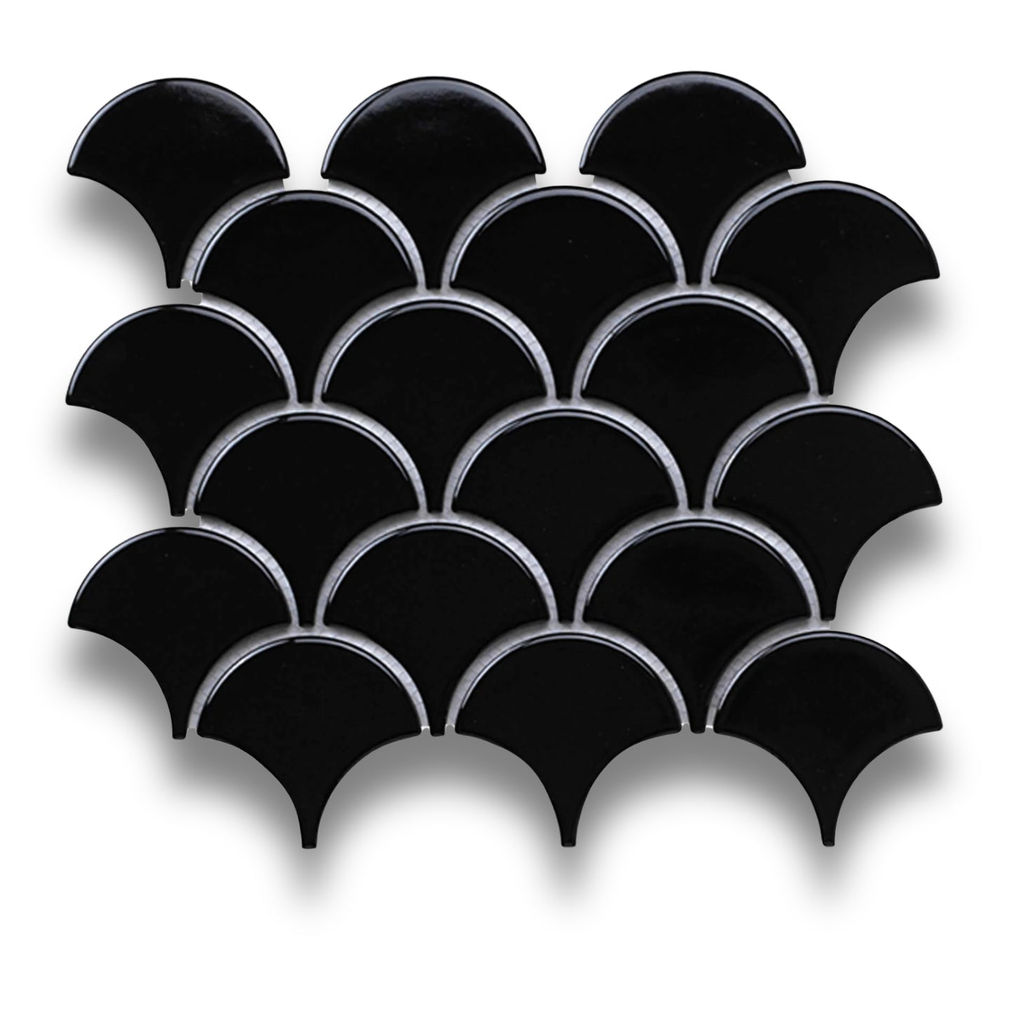 Fan Shape Black Gloss