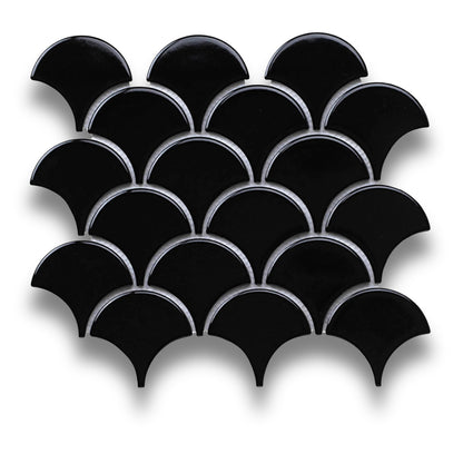 Fan Shape Black Gloss