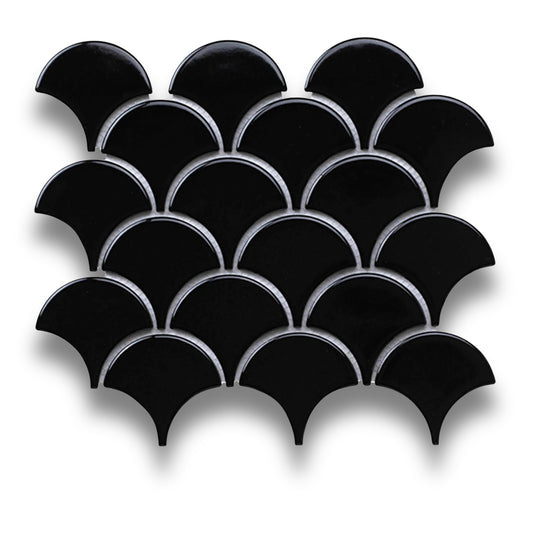Fan Shape Black Gloss
