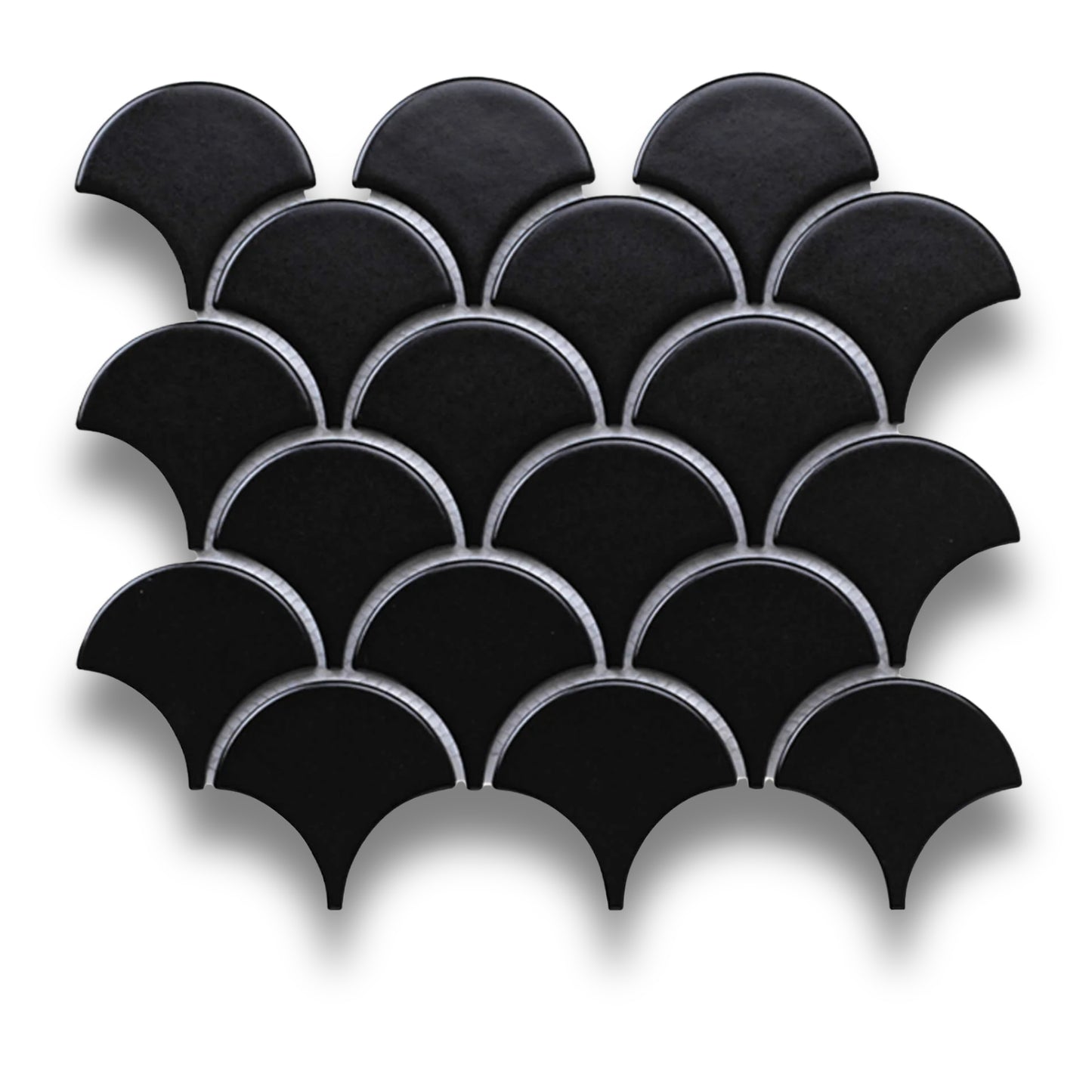 Fan Shape Black Matt