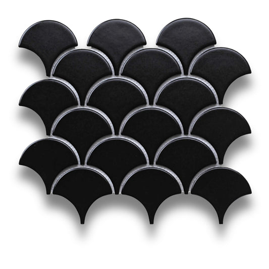 Fan Shape Black Matt