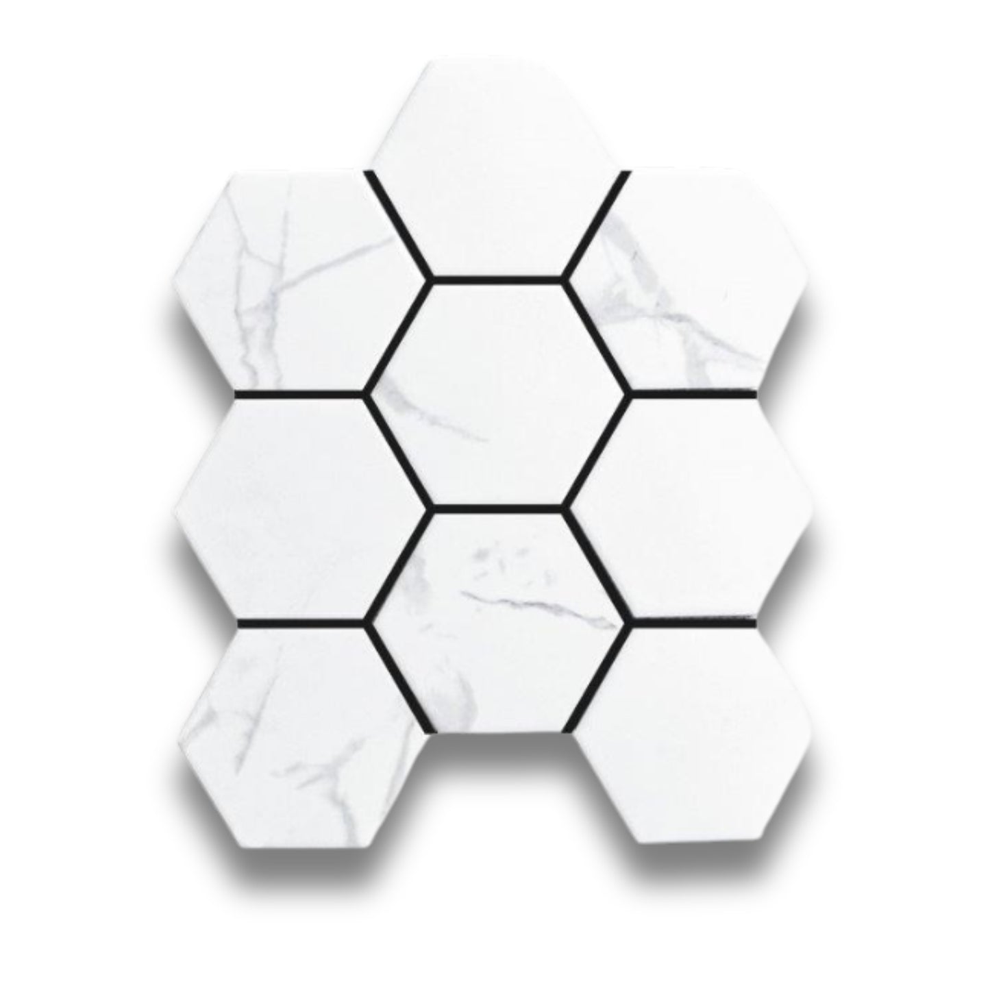 Hexagon Carrara 95x110mm Matt