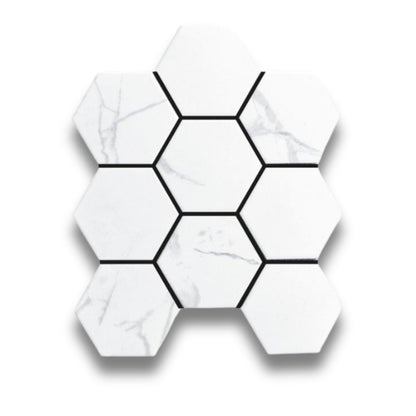 Hexagon Carrara 95x110mm Matt