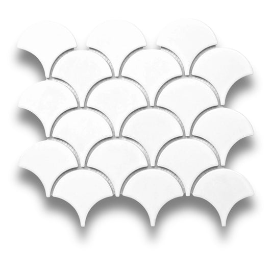 Fan Shape White Matt