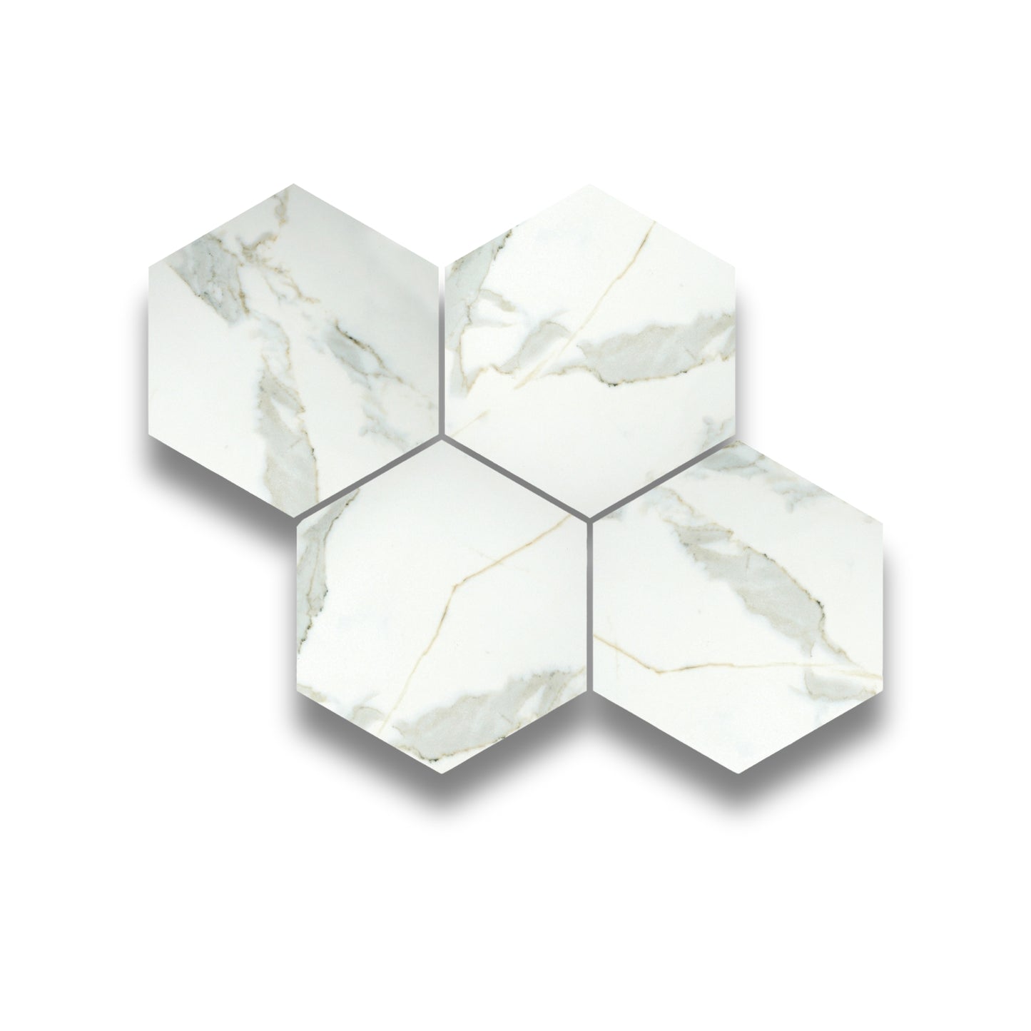 Pietra Europa Mosaic Calacatta Gold Hexagon Honed 130x150mm