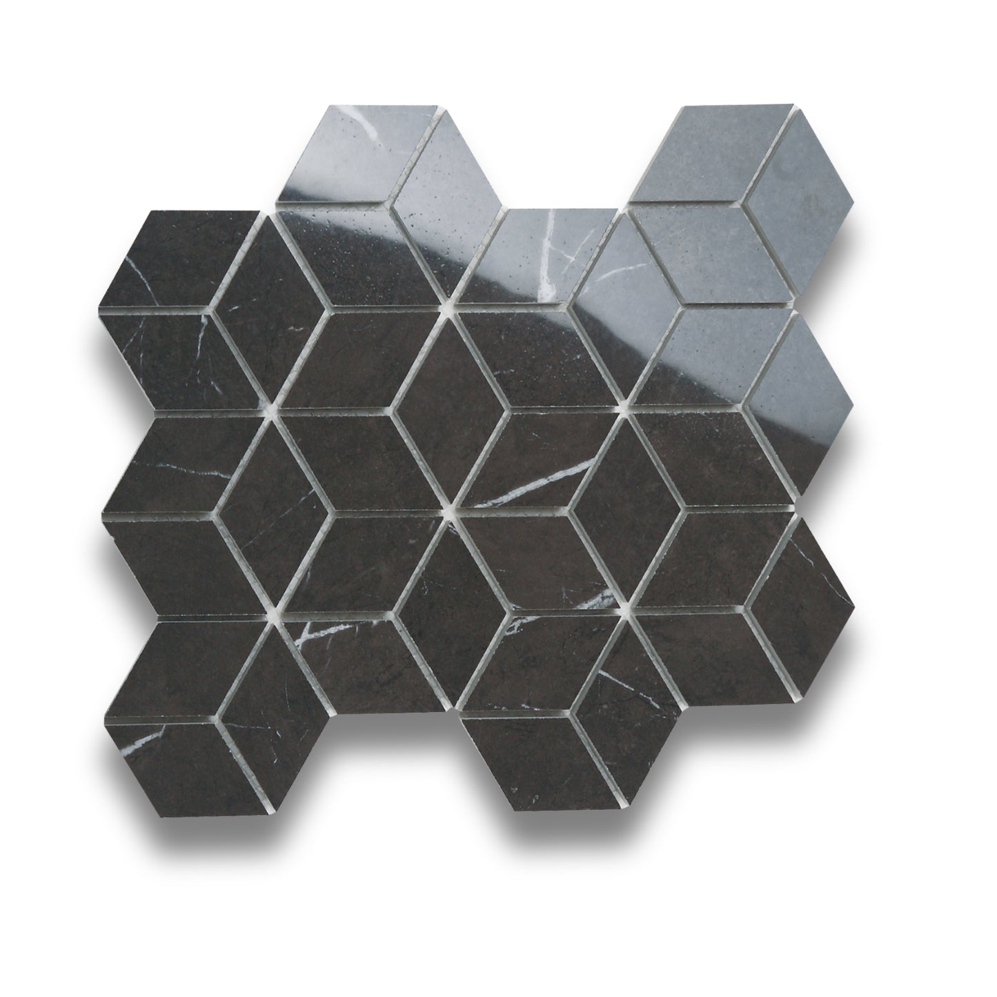 Pietra Europa Mosaic Pietra Grey Diamond Cube Polished 46x80mm