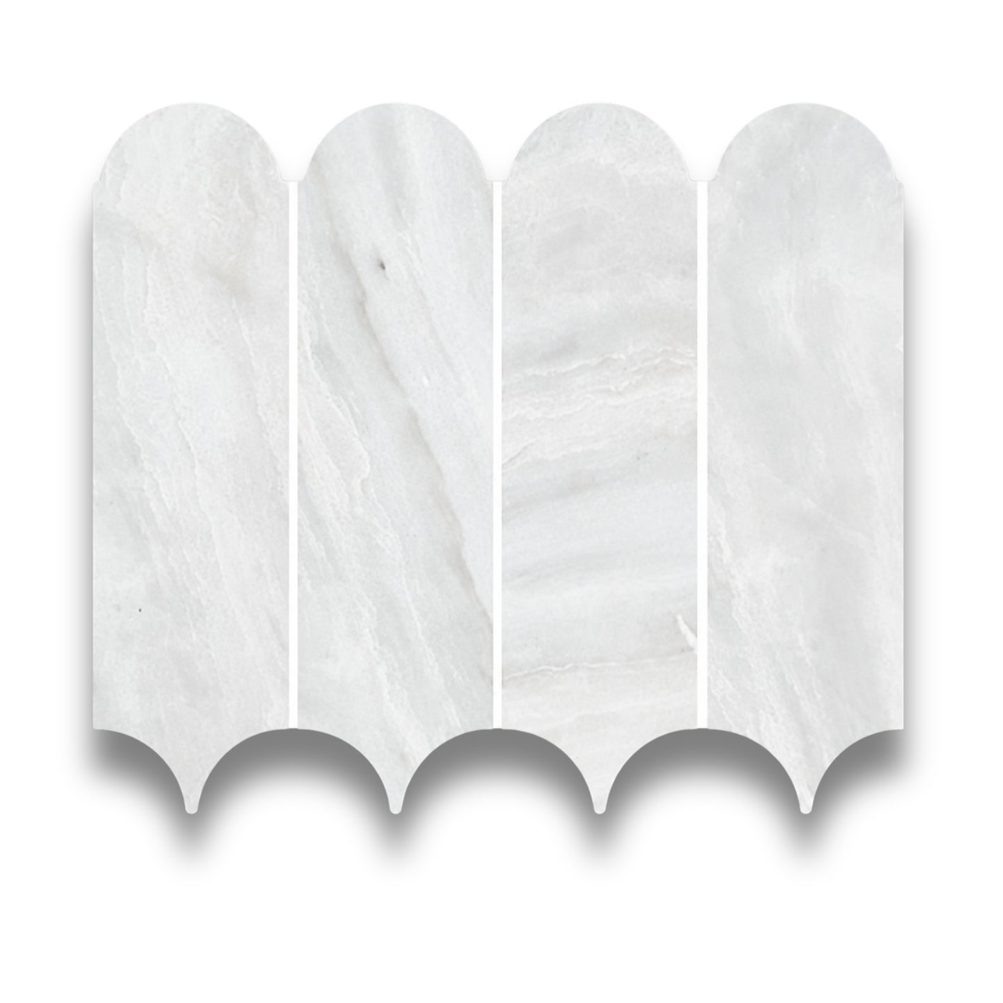 Stone Marble Pearl White Feather