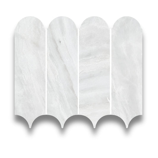 Stone Marble Pearl White Feather