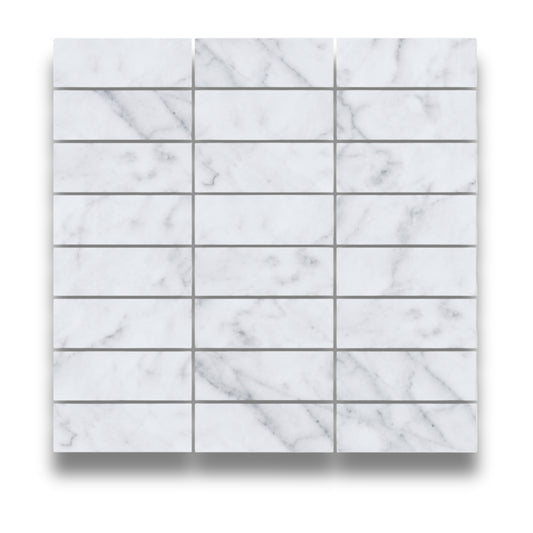 Stone Marble Bianco Carrara Stack Bond