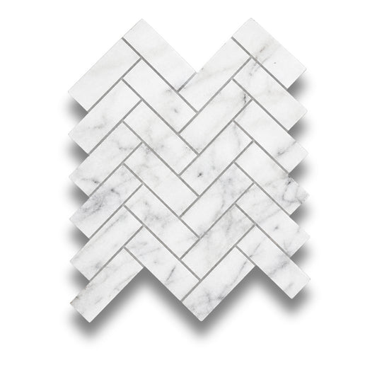 Stone Marble Bianco Carrara Herringbone