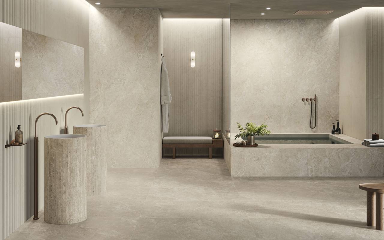 Kave Ivory Deco Plissé Matt 600x1200mm