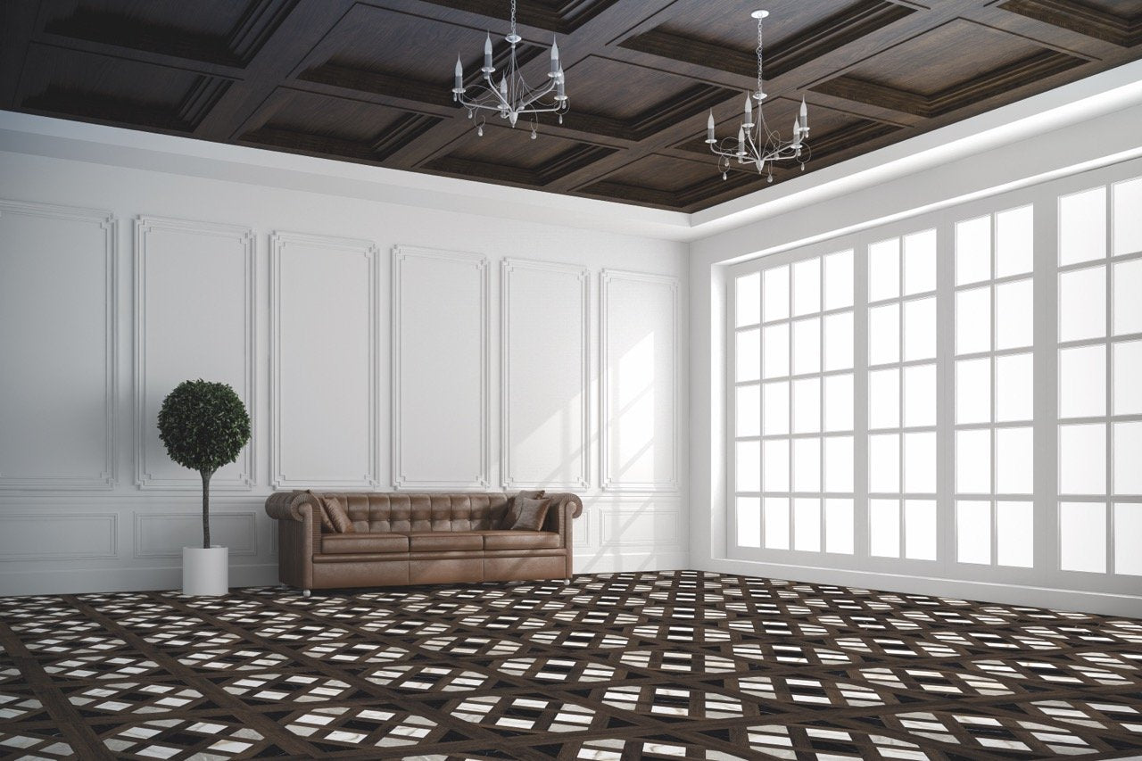 Intrecci Opera Walnut Parquetry Style