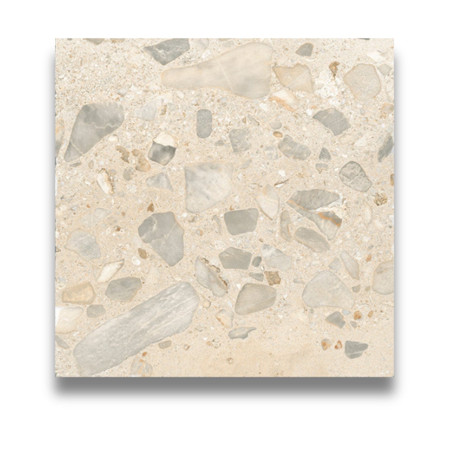 I Ciottoli Sassi Avorio Lappato 604x604mm