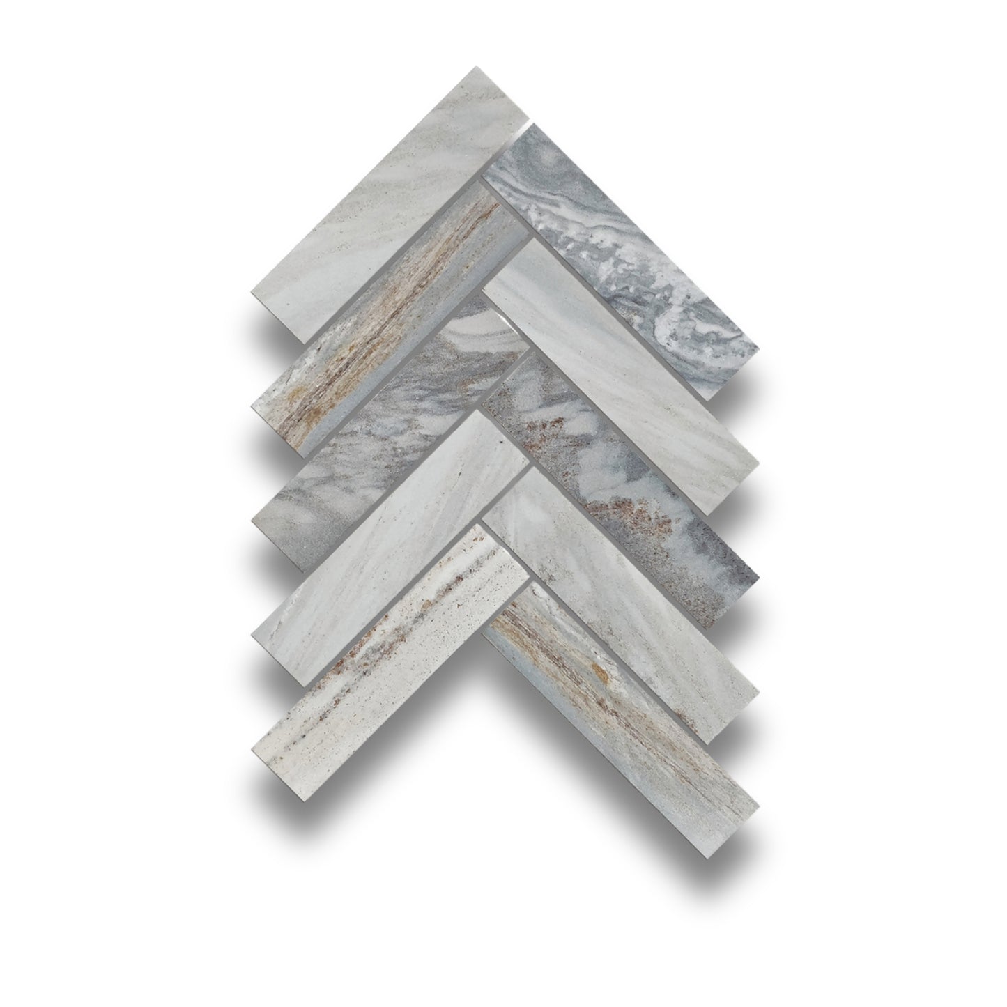 Ares Blue Sandstone Herringbone