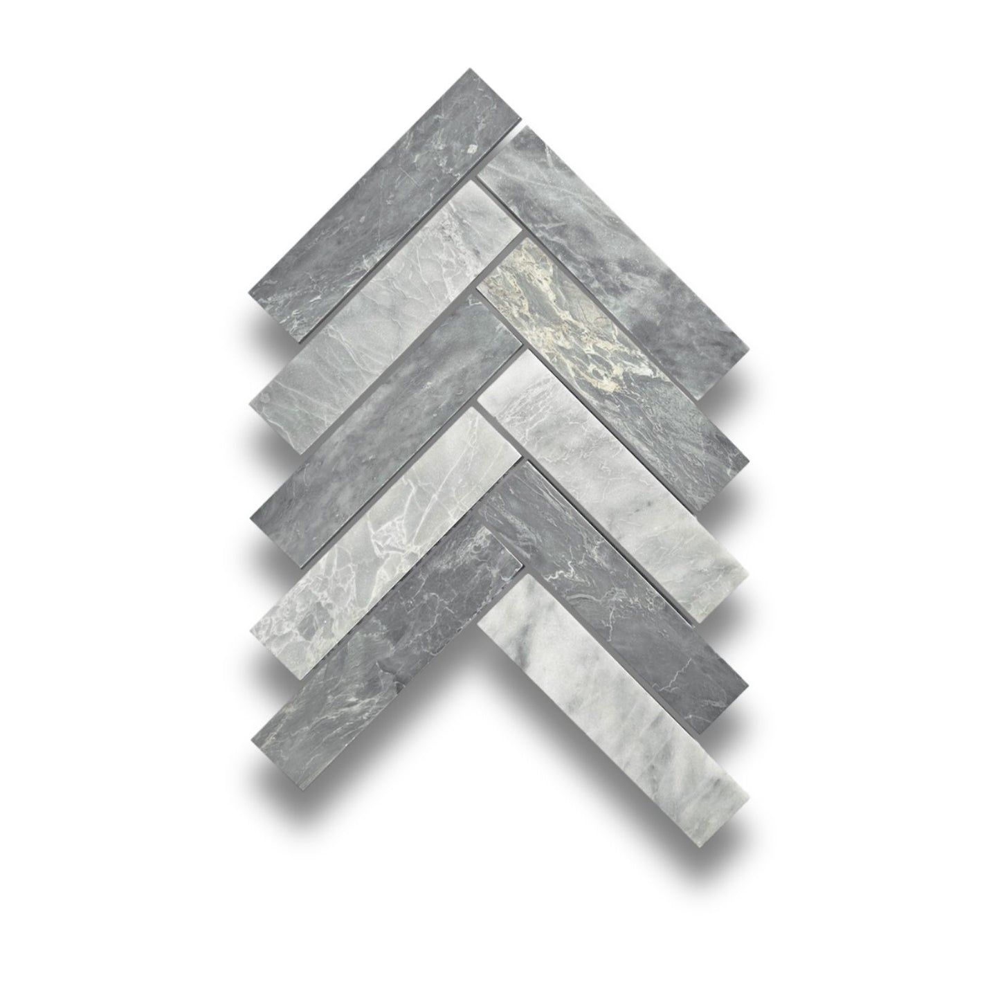Ares Carrara Grey Herringbone