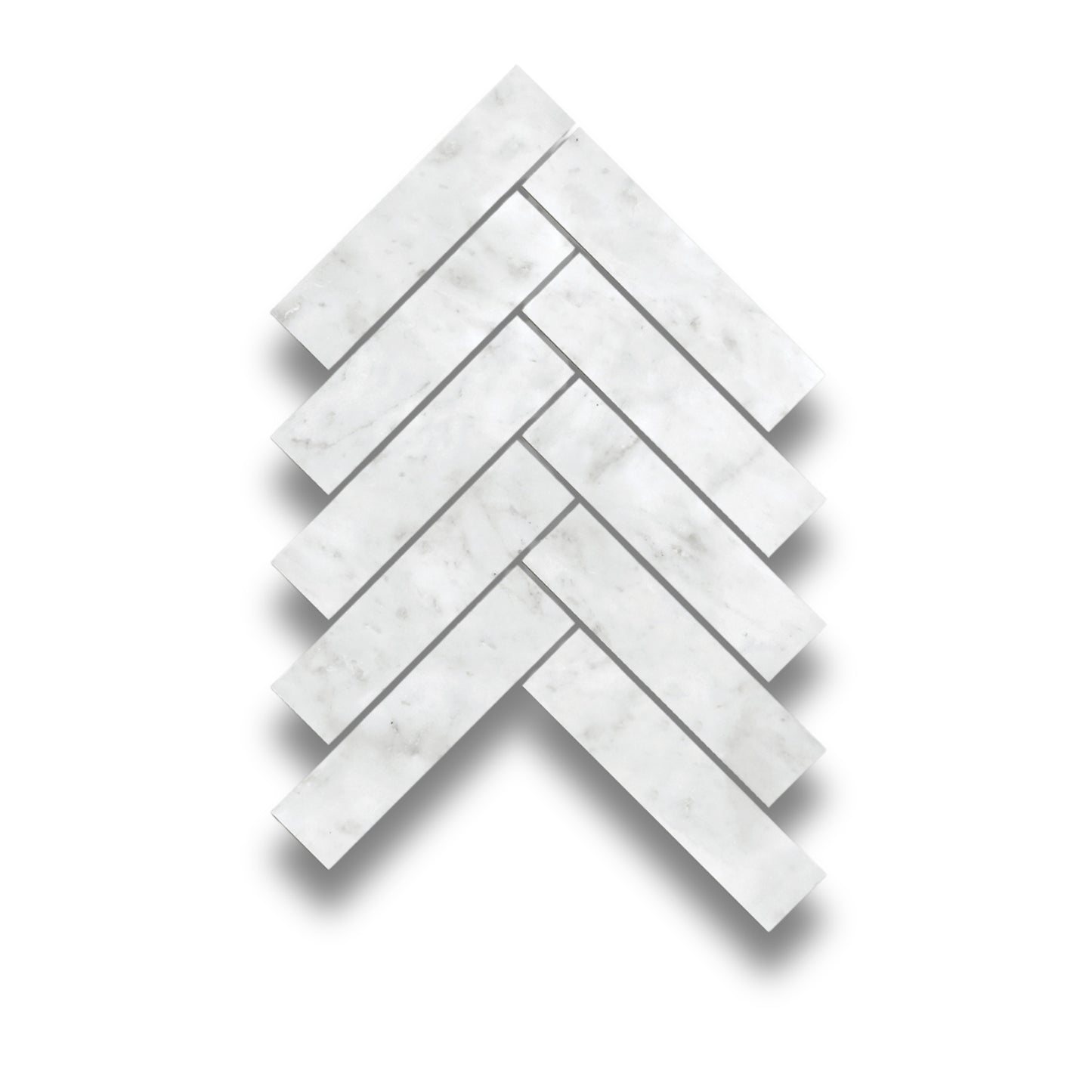 Ares Carrara White Herringbone