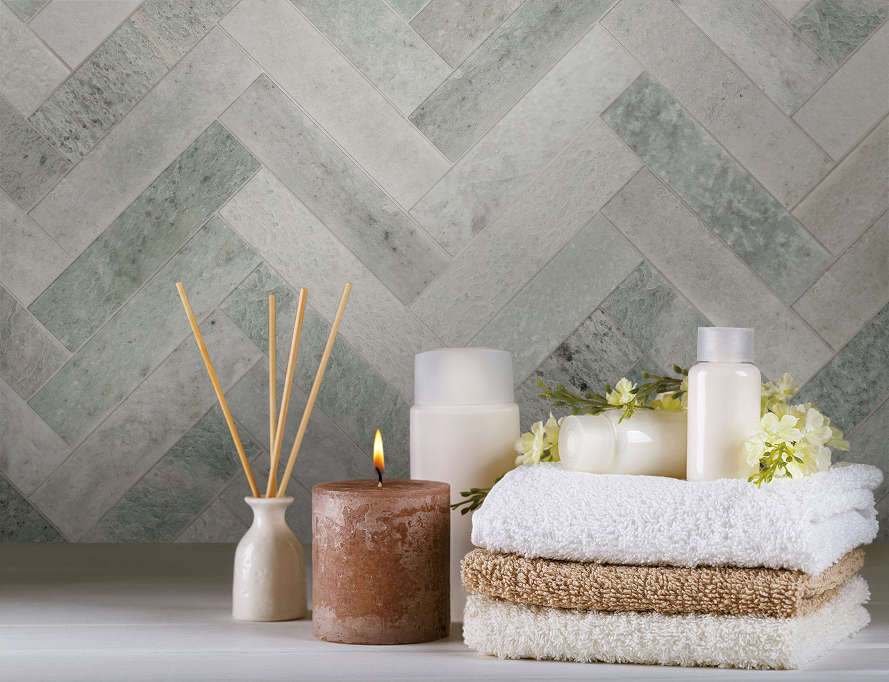 Ares Ming Green Herringbone