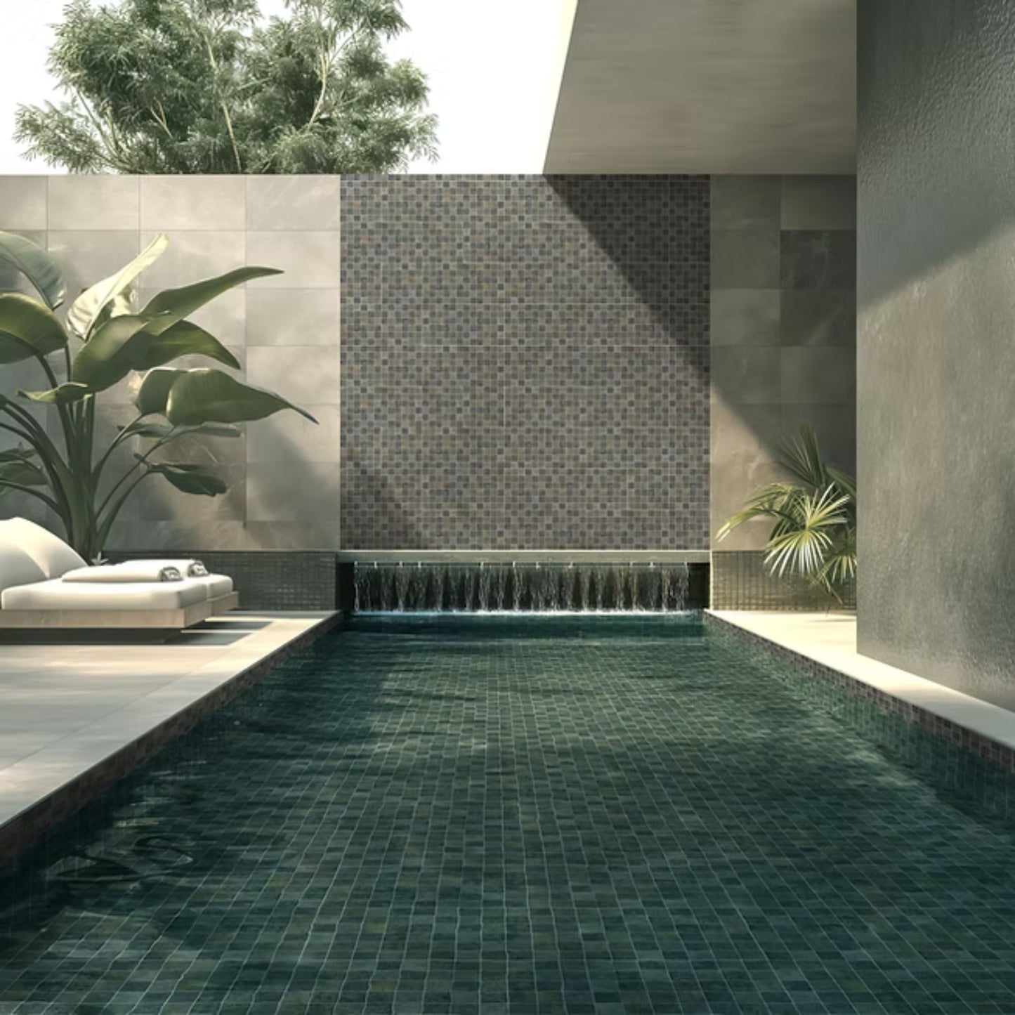 South Pacific Tahiti Drift Rock Blue Mosaic