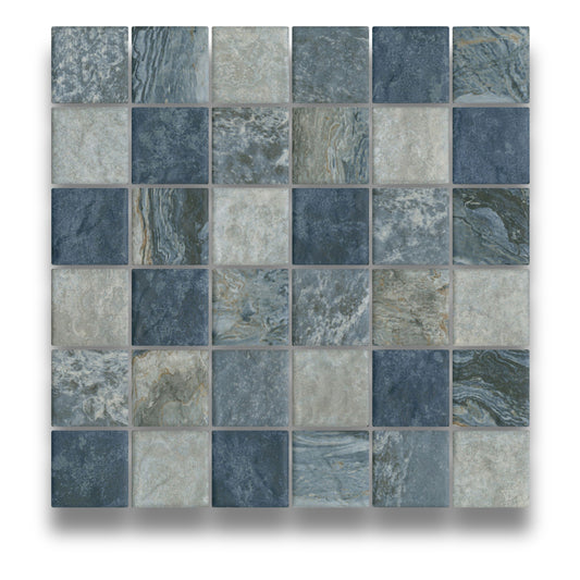 South Pacific Vanuatu Wave Blue Mosaic