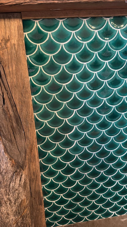 Fishscale Deep Green 86x95mm