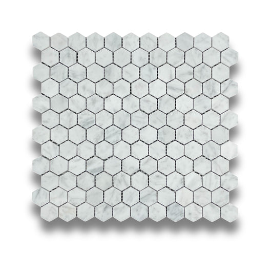 Carrara Hexagonal 25x25mm