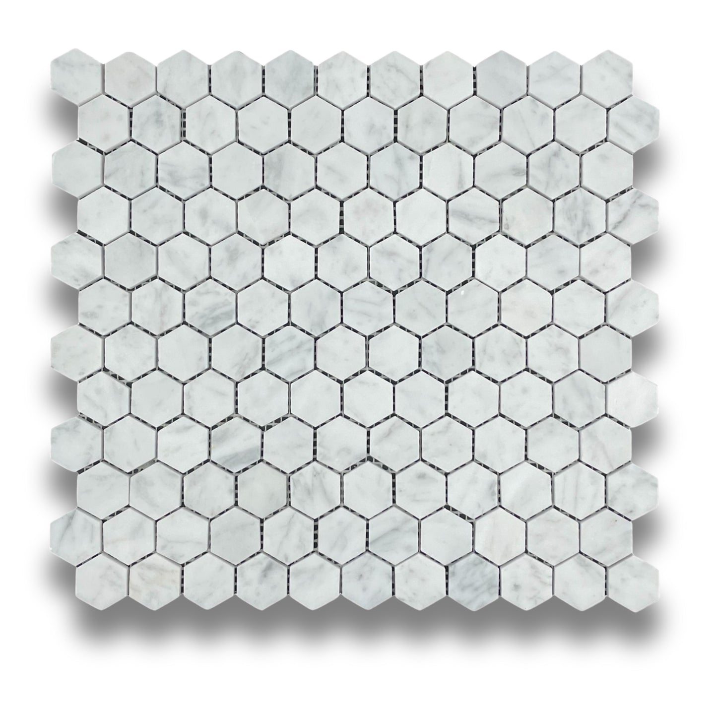 Hexagonal Carrara 25x25mm