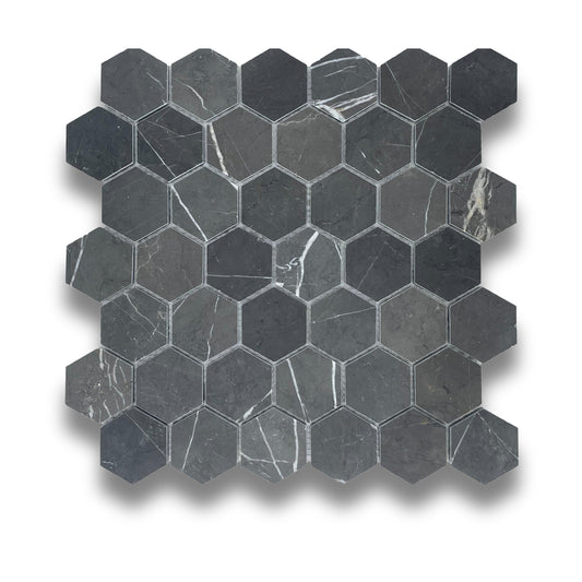 Pietra Grey Hexagonal Honed 48x48mm