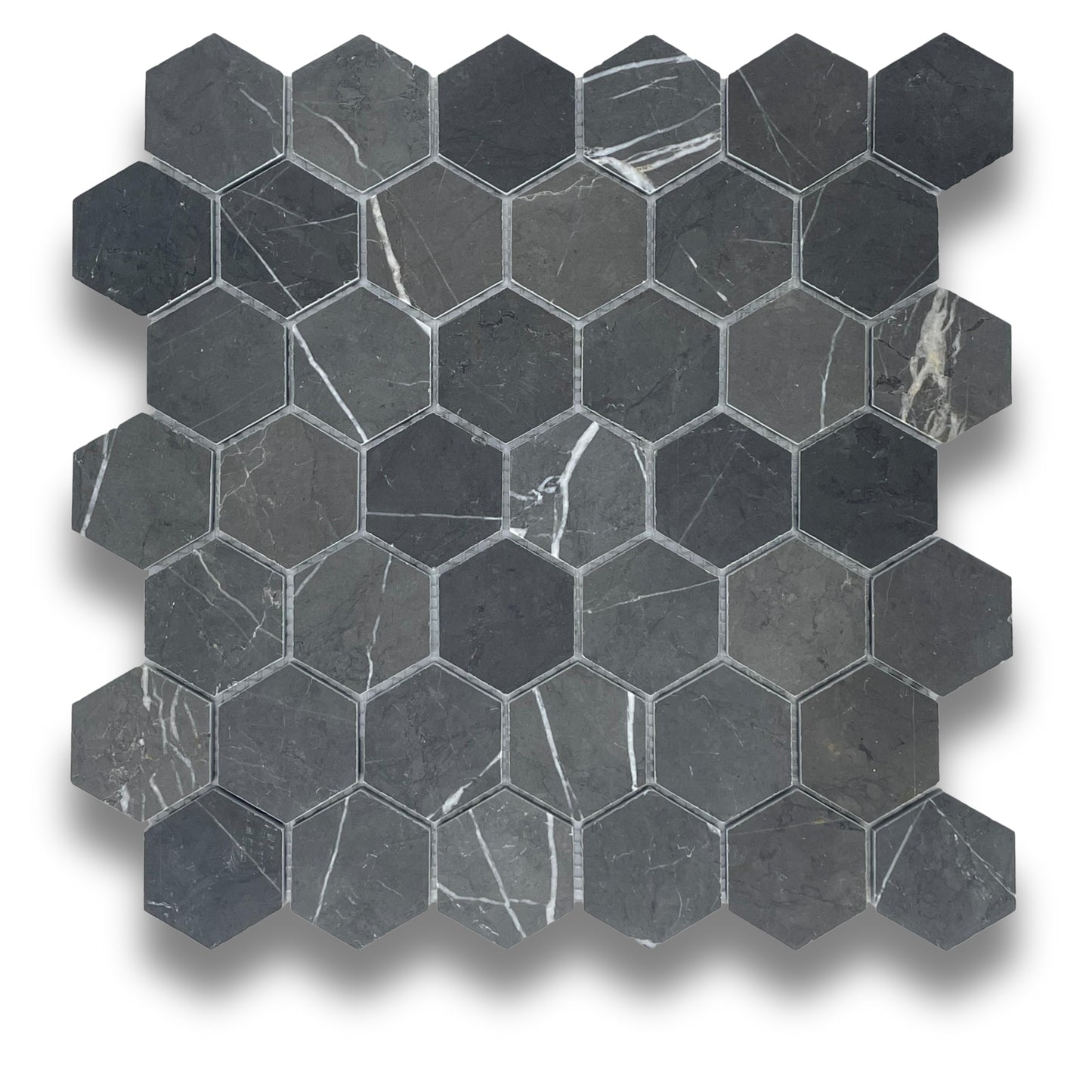 Hexagonal Pietra Grey Honed 48x48mm