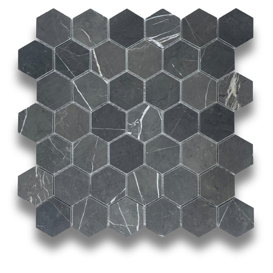 Hexagonal Pietra Grey Honed 48x48mm