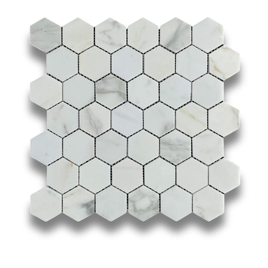 Calacatta Gold Hexagonal Honed 48x48mm