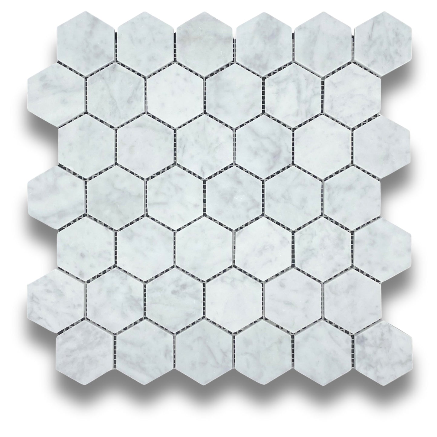 Hexagonal Carrara Honed 48x48mm