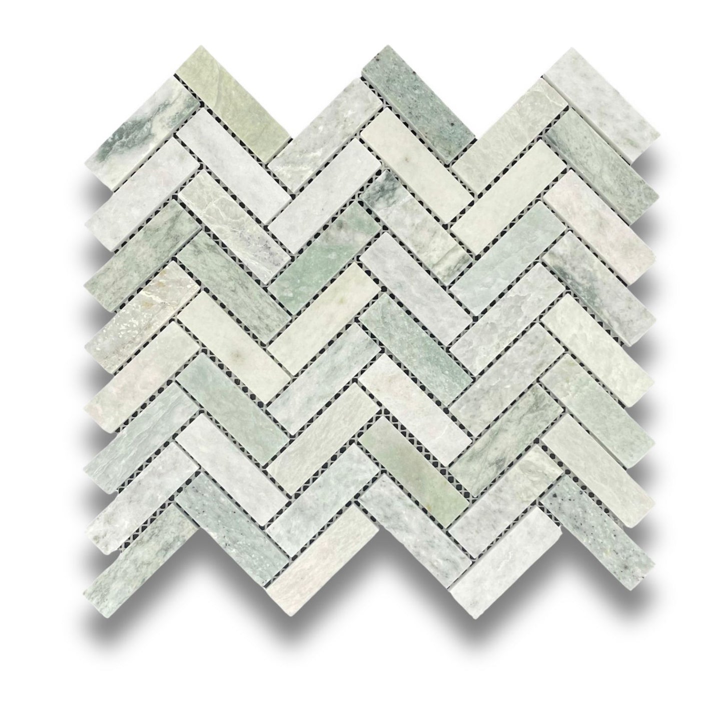 Mint Green Herringbone Honed 64x20mm