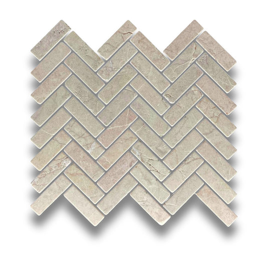 Rosso Herringbone Tumbled 64x20mm