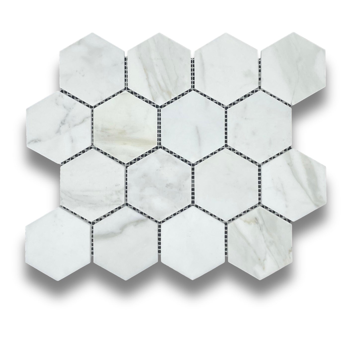 Calacatta Hexagonal Honed 70x80mm