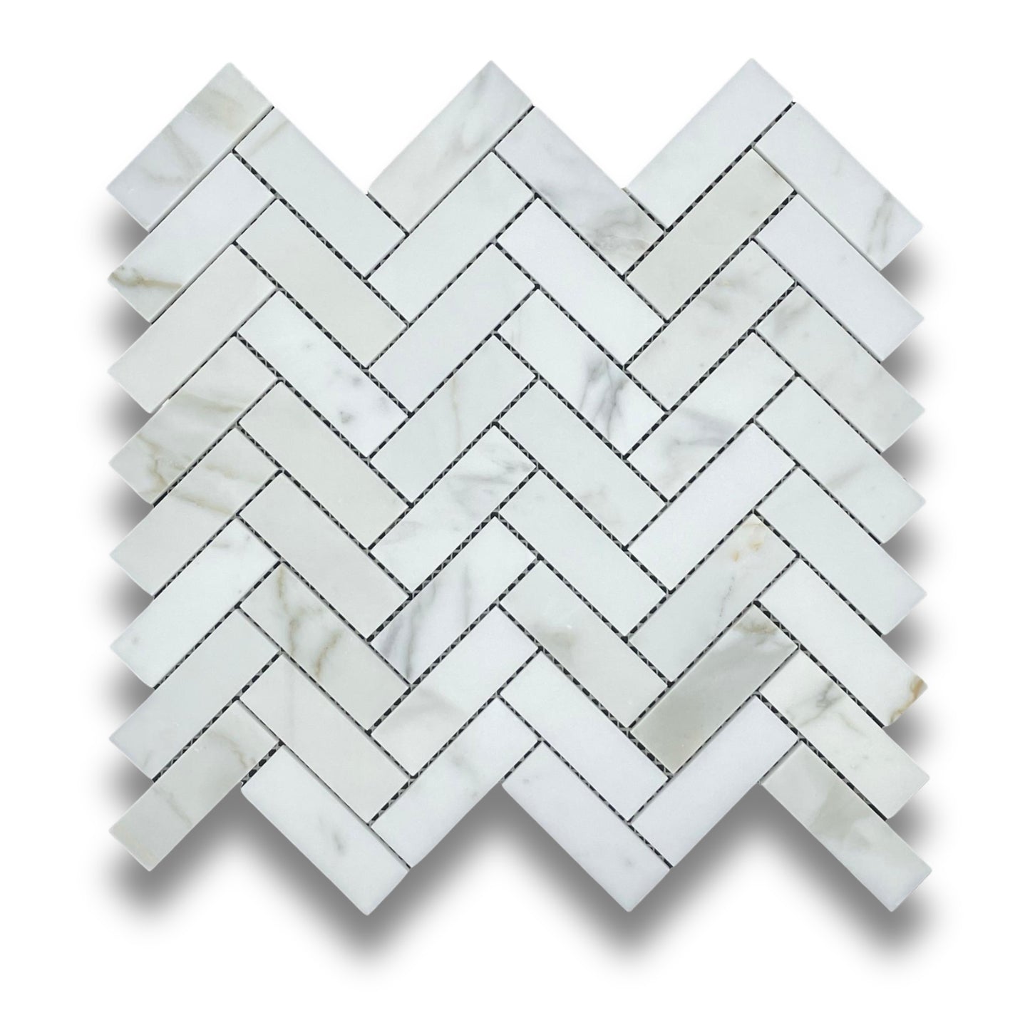 Herringbone Calacatta Gold Honed 25x75mm