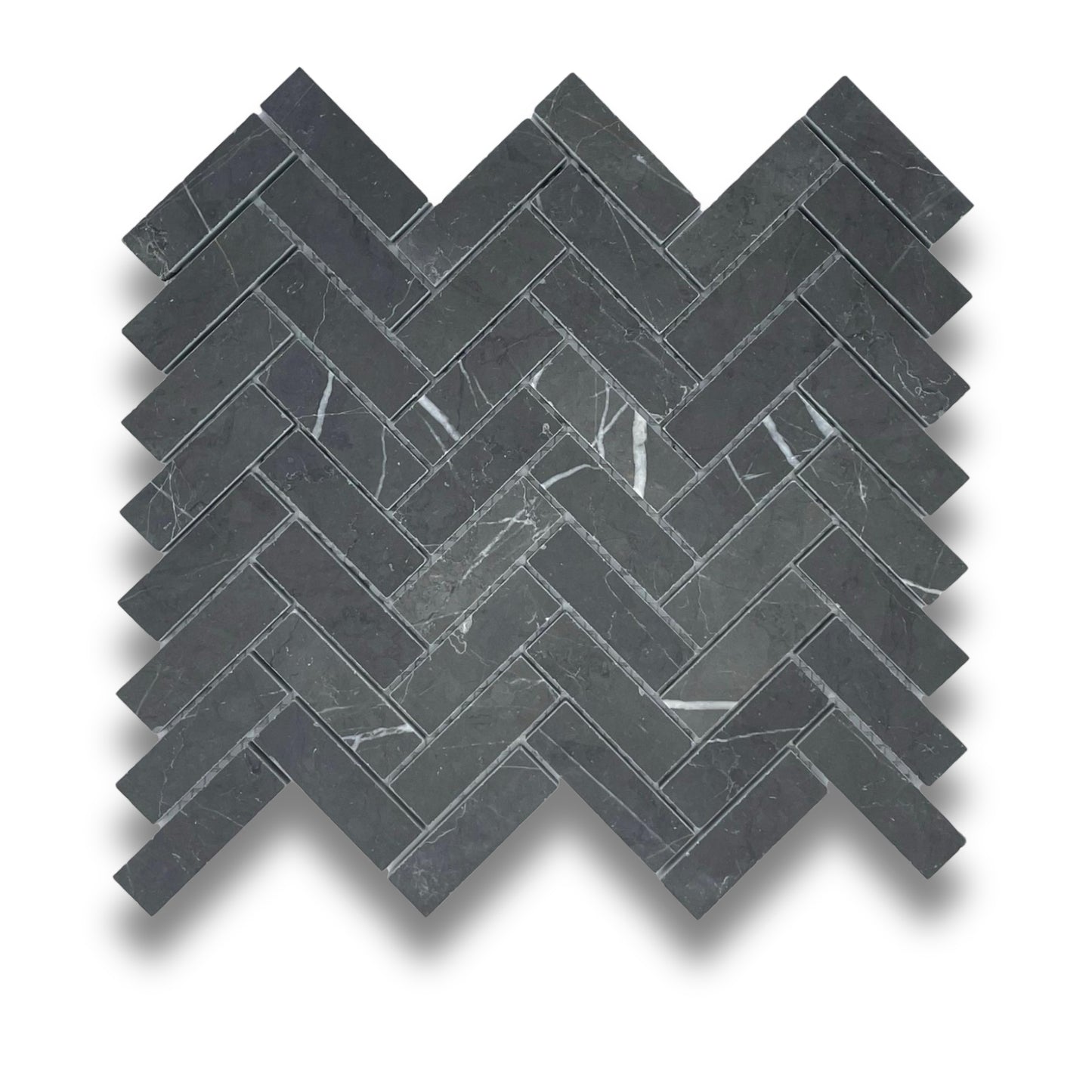 Pietra Grey Herringbone Honed 25x75mm
