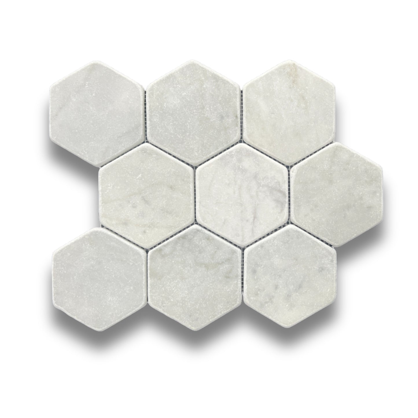 Carrara Hexagonal Tumbled 98x98mm