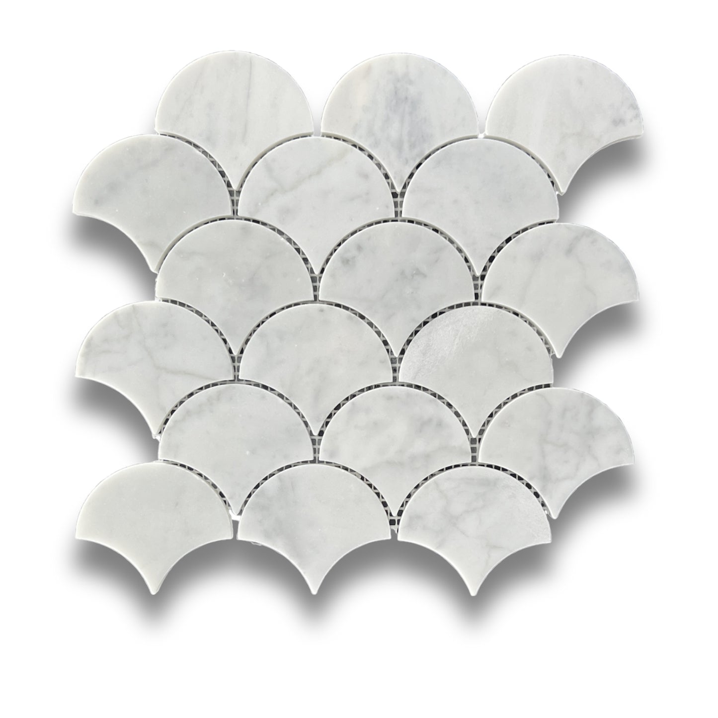 Fishscale Carrara Honed 69x78mm
