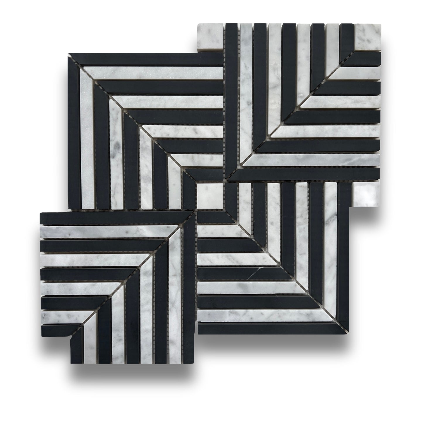Décor Nero Marquina & Carrara Honed 279x279mm