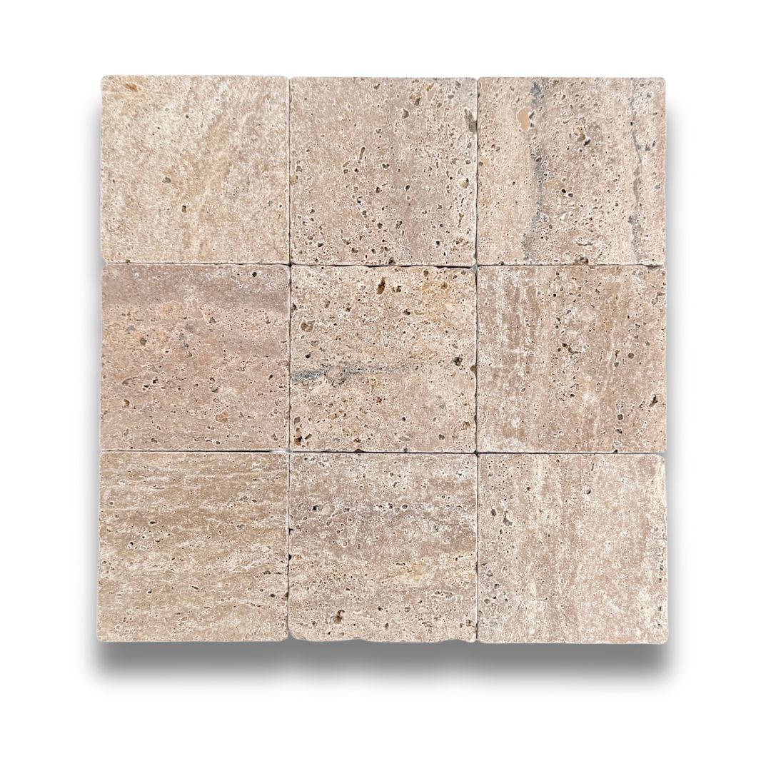 Stone Square Noce Tumbled 100x100mm