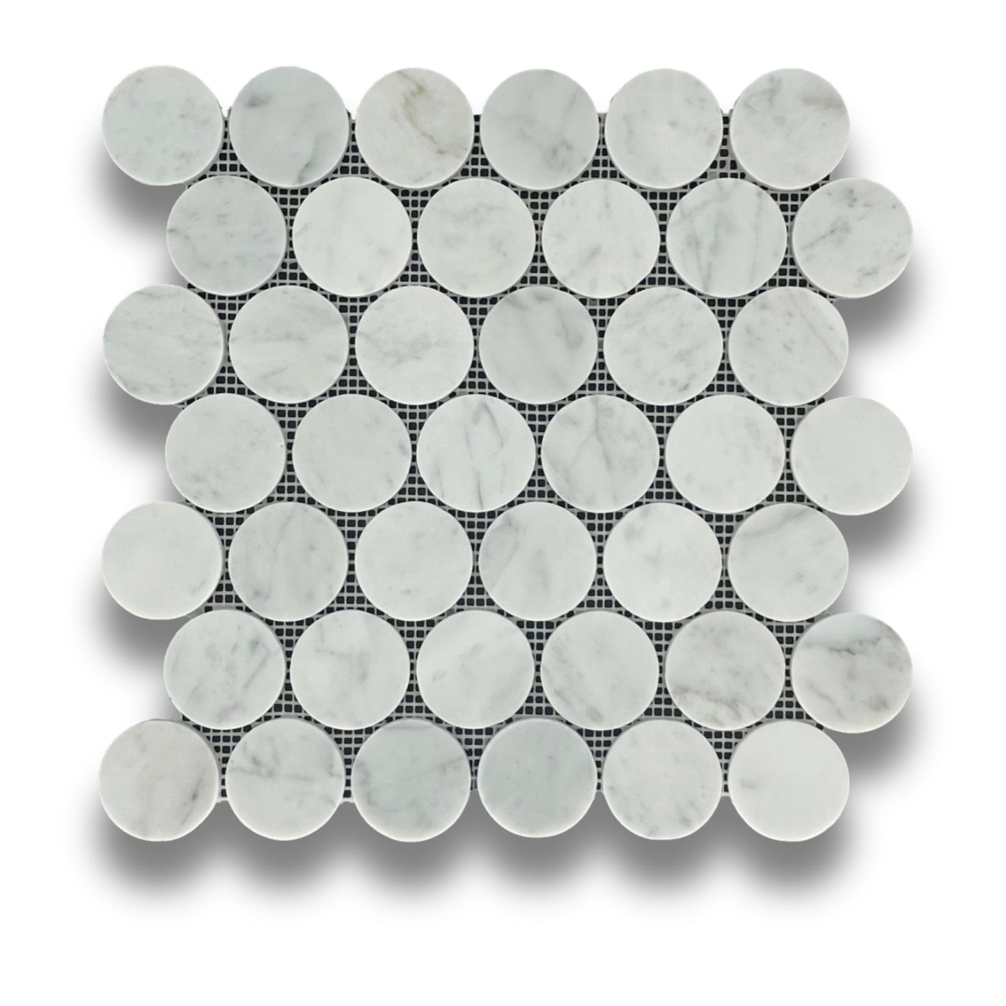 Penny Round Carrara Honed 48mm
