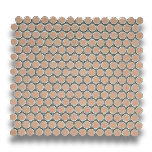 Penny Round Vintage Pink Gloss 19mm