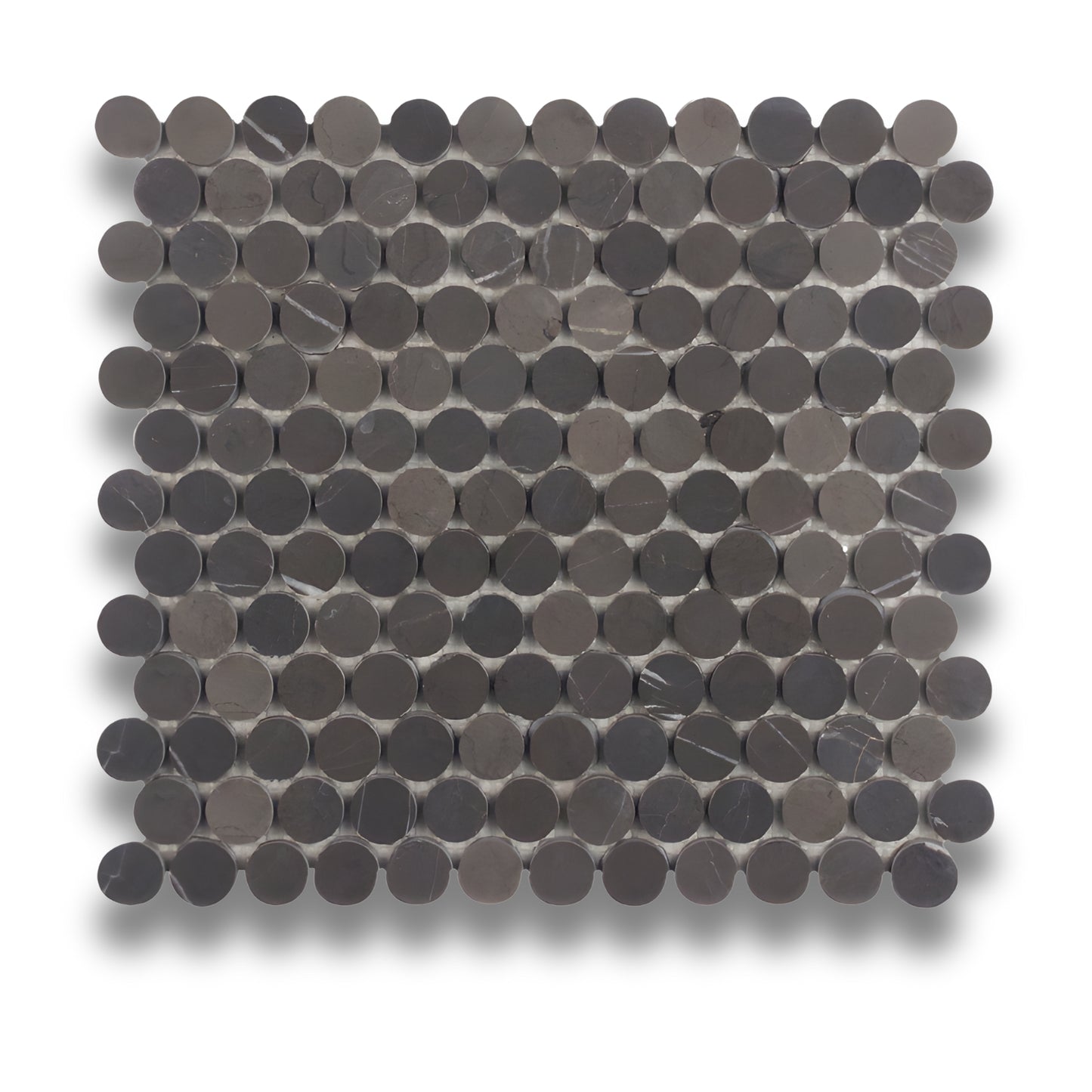 Penny Round Pietra Grey Honed 23mm