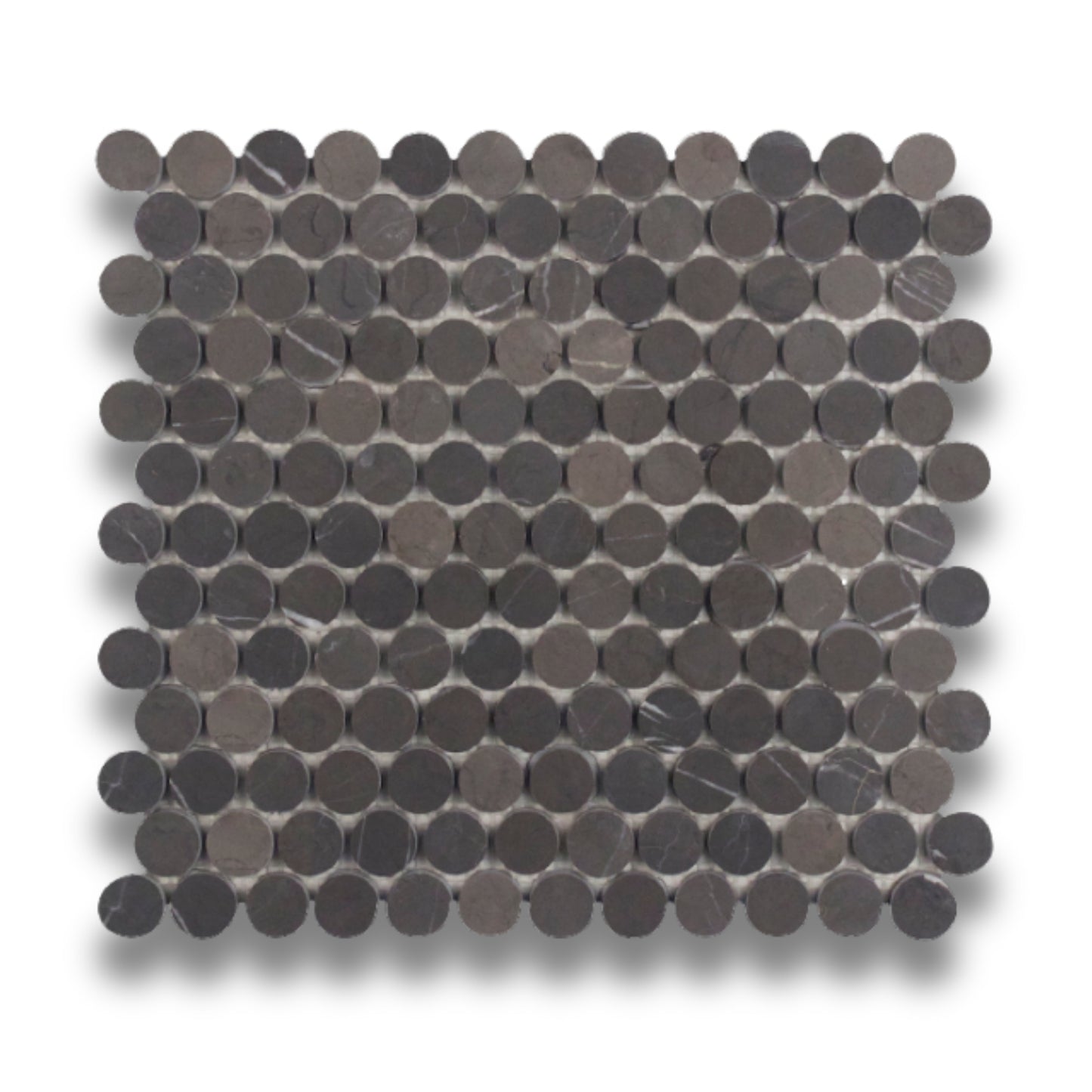 Penny Round Pietra Grey Honed 23mm