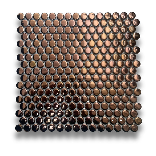 Penny Round Rose Gold Gloss 19mm