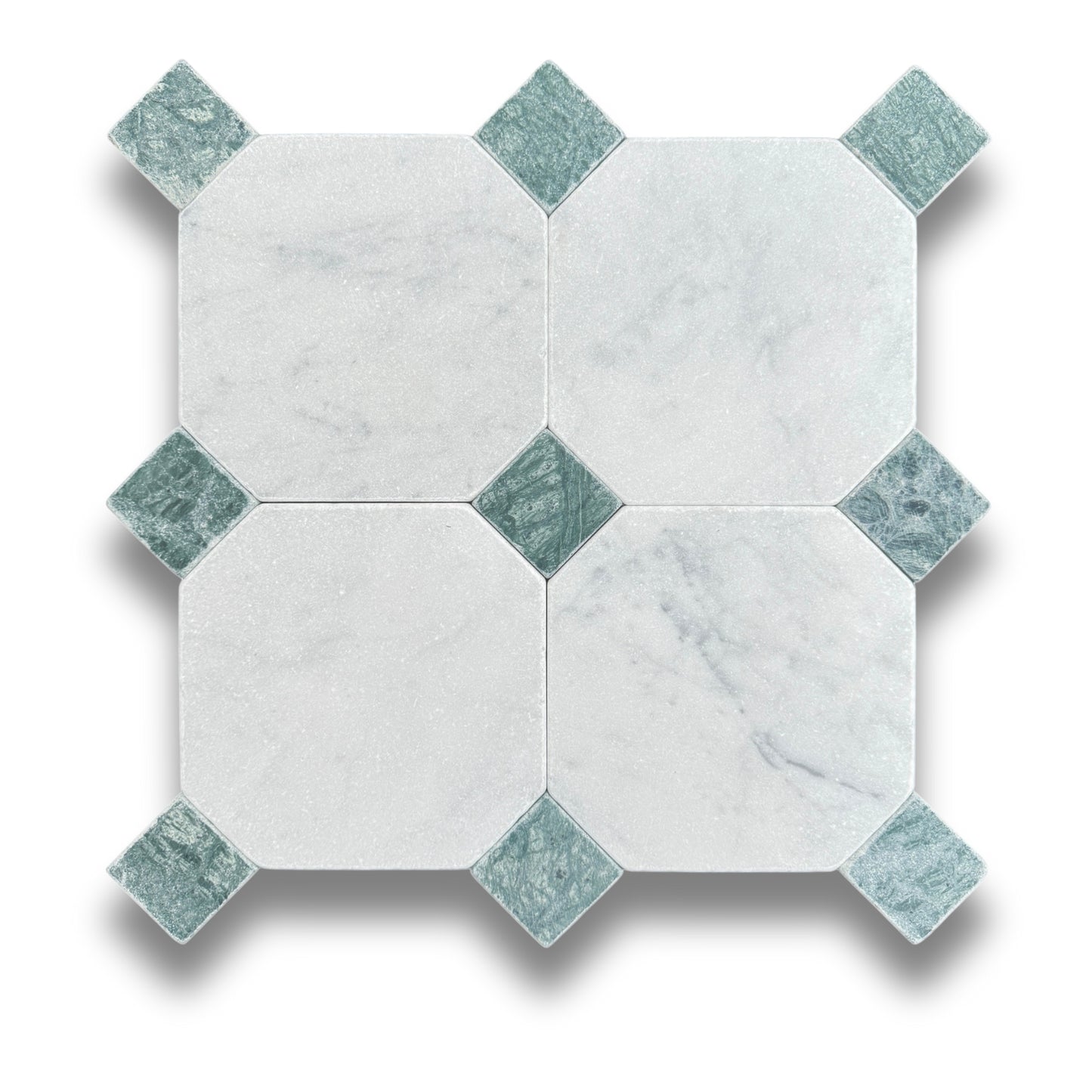 Octagonal Dot Verdi Cristallo Tumbled 45x45mm