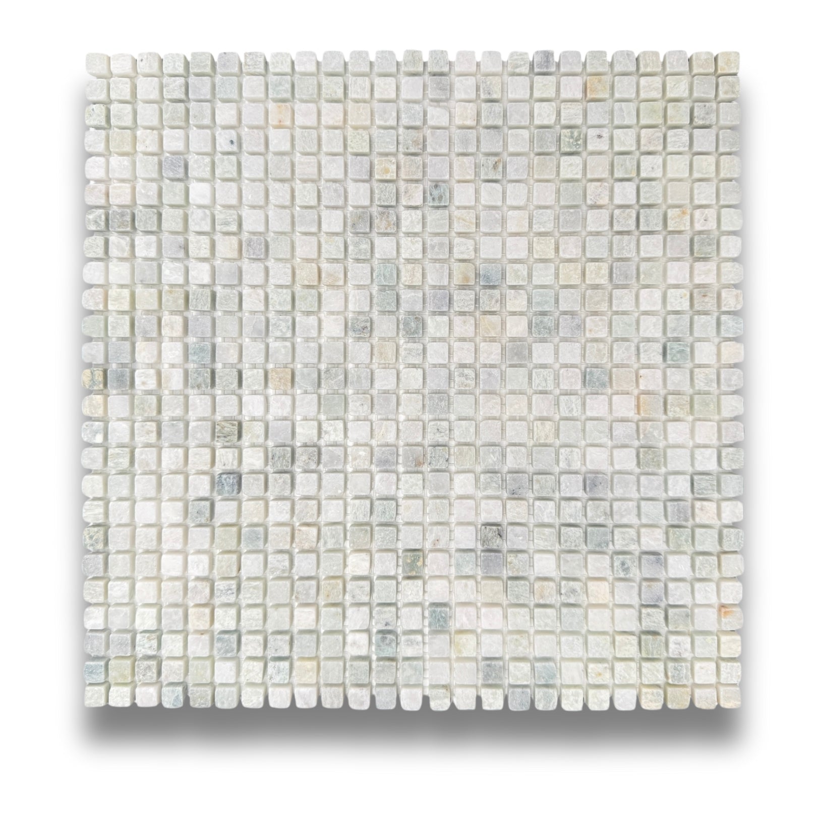 Mini Square Mint Tumbled 10x10mm – Tile Bazaar