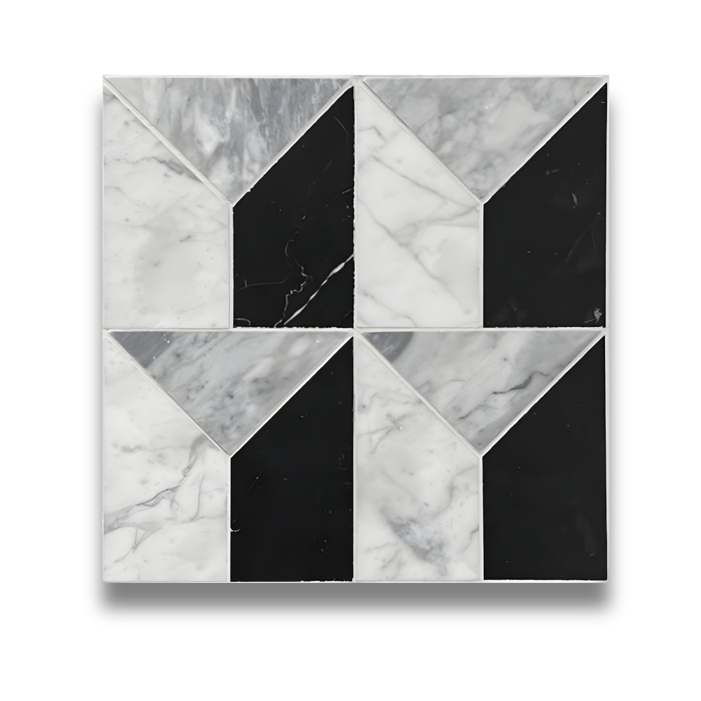 Art Deco Bardiglio, Carrara & Nero Marquina Honed