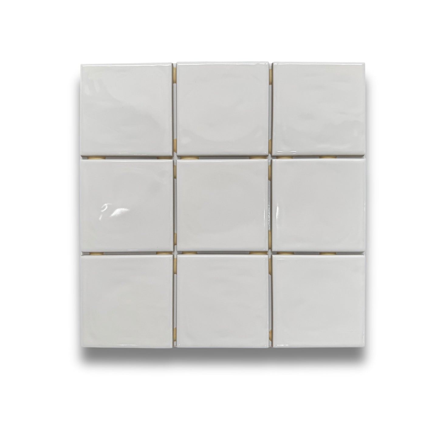 Wavy White Matt 100x100mm